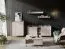 Commode / 2 tiroirs / Couleur : Beige avec effet bois / 3 tablettes en bois / Dimensions : 103,5 x 42 x 133 cm / 3 portes / Pieds et poignées : métal / 6 compartiments