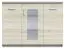 Vitrine Pamulang 03, couleur : Chêne de Sonoma - Dimensions : 91 x 122 x 40 cm (H x L x P)
