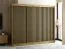 Armoire à portes coulissantes / Penderie Borgis 06B, Couleur : Chêne Artisan / Noir mat - Dimensions : 200 x 250 x 62 cm (H x L x P)
