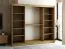 Armoire à portes coulissantes / Penderie Borgis 06A, Couleur : Chêne Artisan / Noir mat - Dimensions : 200 x 250 x 62 cm (H x L x P)