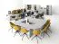 Bureau Toivala 12 | 75 x 138 x 68 cm | Coloris gris clair et noir | Design moderne