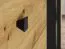 Commode Lassila 04, Couleur : Chêne Artisan / Noir - Dimensions : 83 x 165 x 40 cm (H x L x P), avec 2 portes, 3 tiroirs et 2 compartiments