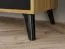 Meuble TV Lassila 06, Couleur : Chêne Artisan / Noir - Dimensions : 54 x 155 x 40 cm (H x L x P), avec deux portes et quatre compartiments