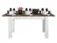 Table de salle à manger à ralonge Oulainen 15, Couleur : Blanc / chêne - Dimensions : 140-180 x 82 cm (l x p)