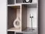 Chambre d'adolescent - Étagère Lede 08, Couleur : Gris / Chêne / Blanc - Dimensions : 190 x 45 x 40 cm (H x L x P)