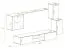 Meuble-paroi au design moderne Volleberg 43, couleur : chêne wotan / blanc - dimensions : 140 x 250 x 40 cm (h x l x p), avec suffisamment d'espace de rangement