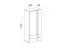 Armoire moderne 2 tiroirs Schilde 02 | Espace optimisé | Chêne blanc / Blanc / Anthracite | 195 x 90 x 53 cm