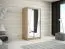 100 cm de large Armoire avec 2 portes | 5 casiers | Couleur : Chêne Sonoma / Blanc Abbildung