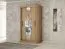120 cm de large Armoire à portes coulissantes avec 5 casiers et 2 portes | Couleur: Chêne Sonoma  | Laminée Abbildung