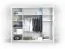 Grande 258 cm de large Armoire avec 8 casiers et 3 portes | Couleur: Blanc Abbildung