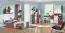 Chambre des jeunes - étagère suspendue / étagère murale Klemens 10, couleur : rose / gris - Dimensions : 19 x 70 x 17 cm (h x l x p)