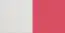 Table de nuit Milo 10, couleur : blanc / rose, bois de pin massif - Dimensions : 56 x 38 x 40 cm (h x l x p)