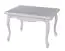 Table basse Bignona 21, Couleur : Blanc pin - 76 x 76 x 55 cm (L x P x H)