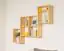Étagère à suspendre / étagère murale en bois de pin massif, naturel Junco 281 - Dimensions 120 x 146 x 20 cm