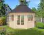 Cabane grill-sauna Eisenhut 08 - Dimensions : 370 x 399 x 340 (L x P x H), Surface au sol : 12 m², Toit en toile 