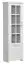 Vitrine Bibaor 02, couleur : blanc chêne - 209 x 67 x 41 cm (H x L x P)