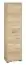 Armoire Vacaville 16, Couleur : Chêne clair de Sonoma - Dimensions : 200 x 55 x 34 cm (h x l x p), avec 1 porte et 2 compartiments