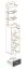 Commode Sviland 12, couleur : chêne Wellington / blanc - dimensions : 200 x 40 x 35 cm (h x l x p), avec éclairage LED