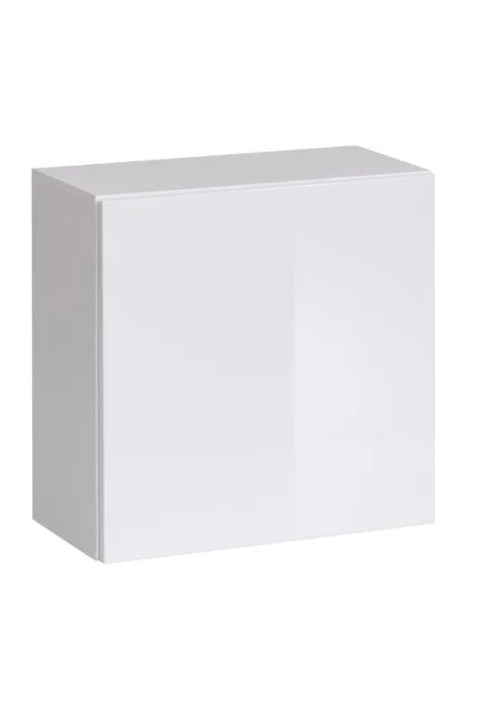 Armoire suspendue Fardalen 09, Couleur : Blanc - dimensions : 60 x 60 x 30 cm (h x l x p), avec deux compartiments