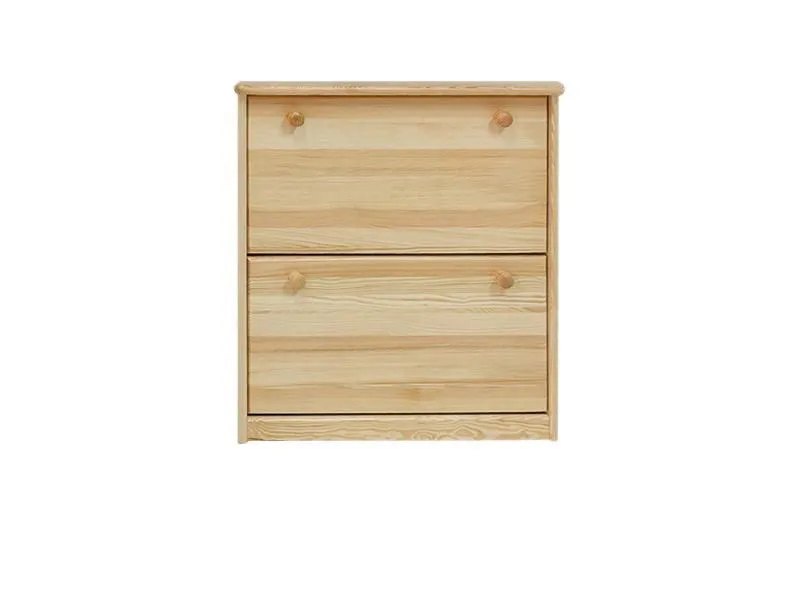 Basculeur de chaussures Pin bois massif, Couleur: Naturel 80x72x29 cm, Armoire à chaussures Commode à chaussures Abbildung