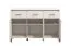 Buffet Sabas 12 | 3 tiroirs, 3 portes, 6 compartiments | Finition cachemire & noir | 90 x 138 x 40 cm