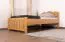 lit simple / lit d'appoint en bois de chêne massif naturel Pirol 93 - Dimensions 100 x 200 cm