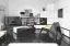 Chambre d'adolescents - commode Marincho 04, 2 parties, couleur : blanc / noir - Dimensions : 89 x 107 x 95 cm (H x L x P)