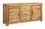 Buffet robuste Balsa 02 | Compatible robot aspirateur | Espace de rangement | Chêne massif partiel | 87 x 175 x 47 cm | Naturel
