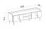 Meuble bas TV / Couleur : Cachemire / Noyer Alba / 4 portes battantes / 4 compartiments / 160 x 42 x 51 cm / Fonction Push-to-open / Tableau TV / Pieds : métal