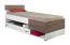 Lit simple Bulolo 14 | Couchage 90 x 200 cm | Coloris blanc et noyer | Design moderne et chaleureux