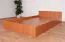 Lit simple / Lit d'appoint Corrientes 17 avec sommier à lattes, couleur : aulne - 120 x 200 cm (l x L)