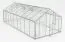 Serre - Serre Rucola XL18, parois : verre trempé 4 mm, toit : 6 mm HKP multiparois, surface au sol : 18,6 m² - Dimensions : 640 x 290 cm (lo x la)
