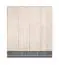 Armoire à portes battantes / armoire Beerzel 01, couleur : chêne / gris - Dimensions : 230 x 204 x 60 cm (H x L x P)