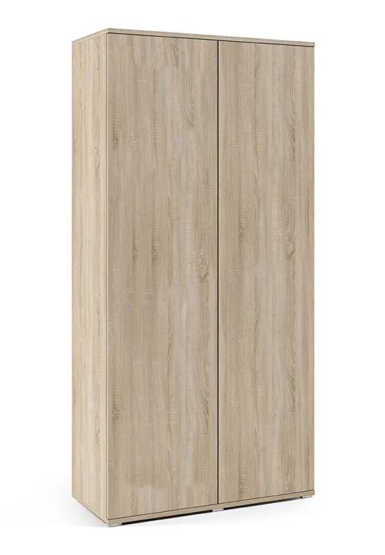 Armoire penderie moderne Zapopan 27 | 2 tringles extensibles | 2 compartiments | 185 x 90 x 40 cm | Finition haut de gamme