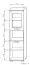 Vitrine Cikupa 10, couleur : Noyer / Orme - Dimensions : 160 x 45 x 40 cm (H x L x P)