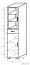 Vitrine Ciomas 30, couleur : Chêne de Sonoma / gris - Dimensions : 190 x 40 x 40 cm (H x L x P)
