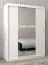 Armoire à portes coulissantes Bisaurin 3B avec miroir | Blanc mat | 200 x 150 x 62 cm | Design moderne