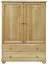 Commode en bois de pin massif, naturel Junco 156 - Dimensions : 139,5 x 90 x 42 cm (H x L x P)