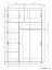 Armoire à portes coulissantes / penderie Sepatan 12, couleur : aulne - Dimensions : 240 x 150 x 58 cm (H x L x P)