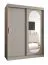 Armoire penderie Moldoveanu 12 | Portes coulissantes miroir ovale | Kaschmir | 150 cm | 5 compartiments