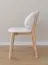 Chaise rembourrée Doustre 05 | Bois de hêtre massif | Blanc | 79 x 51 x 46 cm | Assise en chenille