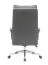 Chaise de bureau esthétique Tawi 03 en gris, pivotant à 360 degrés, réglable en hauteur, 109-117 x 49 x 71 cm, similicuir rembourré, avec dossier haut