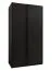 Armoire / Armoire à portes coulissantes | 245,5 x 140 x 64 cm | 2 tringles à vêtements | 2 portes coulissantes | Fermeture en douceur | 6 compartiments | 6 étagères | Couleur : noir