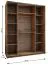 Armoire / Armoire à portes coulissantes | 11 compartiments | 245,5 x 200 x 64 cm | 10 étagères | 2 tringles à vêtements | 2 portes coulissantes | Couleur : cachemire | Fermeture en douceur