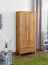 Armoire à portes battantes / Penderie Wooden Nature 129 Chêne massif - 180 x 90 x 40 cm (h x l x p)