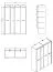 Chambre à coucher complète - Ensemble A Brus, 4 pièces, Couleur : Chêne Artisan / Blanc, un lit double, deux tables de nuit, une armoire et une commode