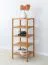 Étagère / Bois massif / 4 compartiments / Chêne huilé / Couleur : Chêne / 43 x 43 x 100 cm / Seille 08