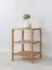 Étagère / 2 compartiments / Hauteur 60 cm / Bois massif / Chêne huilé / Couleur : Chêne / 43 x 43 x 60 cm / Seille 10