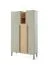 Armoire Authie 05, vert menthe / chêne foncé, 165 x 90 x 40 cm, avec 9 compartiments, chants ABS, finition de haute qualité, stable et de haute qualité