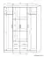 Armoire à portes battantes / penderie Sepatan 02, couleur : aulne - Dimensions : 220 x 160 x 55 cm (H x L x P)